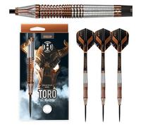 Harrows Toro 90% Tungsten Steel Tip Darts Set 22g, 23g, 24g & 25g - Includes Supergrip Carbon Midi Shafts & new 100 Micron Toro Flights