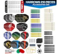 Harrows Trophy Ultimate Bundles with Darts Accessories: Darts Set, Dart Stems, Dart Flights, Dart Board Setup, High Performance Steel Tip Darts: Amazing for Darts Board Play