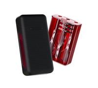 Harrows Vault Dart Case, Premium Rigid Plastic Darts Holder with Soft Touch Finish, Fits 3 Fully Assembled Darts, Spare Integrated Flight/Shaft Systems (Red/Black)