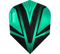 Harrows Vivid Dart Flights - 100 Micron - Standard Shape - Jade - 3 Sets (9 Flights)