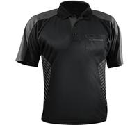 Harrows Vivid Dart Shirt - Breathable - with Pocket - Small to 5XL (Black & Grey, Large)