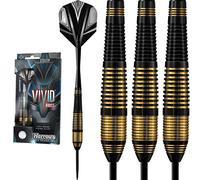 Harrows Vivid Darts - Steel Tip Brass - Black - 25g