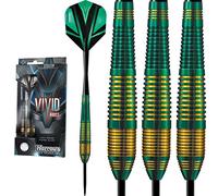 Harrows Vivid Darts - Steel Tip Brass - Green - 24g