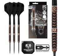 Harrows Wolfram Trinity 97% Tungsten Steel Tip Darts Set, CNC-Milled Premium Barrels with Bronze TiN & Black Electroplate Coating, Solo Integrated Shaft & Flight System (22g)