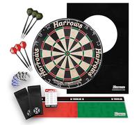 Harrows XL Dartboard Surround - Large 6-Piece Wall Protector Ring or Complete Premium XL Darts Bundle with Board, Trophy Darts & Oche - Home, Club & Gift Options (Bundle)