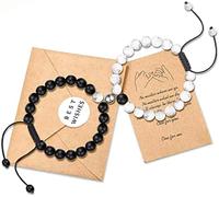 Harry and Henry 2Pcs Matching Bracelets for Couples Girlfriend Boyfriend Wife Husband Adjustable Couple Bracelet Valentine's Day Birthday Couples Gifts for Women Men, Zinc, other