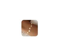 Harry and Henry Baroque Pearl Bracelet for Women Elegant Irregular Pearls Bracelets Adjustable Boho Jewelry Gift for Her Birthday Wedding Jewelry Gifts, gold-G, Zinc, No Gemstone