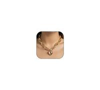 Harry and Henry Chunky Gold Toggle Necklace Trendy Silver Cuban Link Chain Choker Toggle Bar Clasp Necklaces for Women Chunky Statement Necklaces Jewelry Gifts, Zinc, No Gemstone