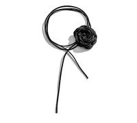 Harry and Henry Flower Choker Necklace Black Choker Necklace for Women Rose Choker Necklace Red Flower Choker Necklace Rose Collar Choker Wedding Necklace for Lady, Brass, no gemstone