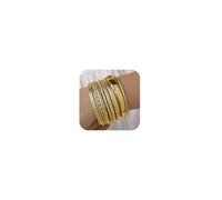 Harry and Henry Gold Bracelets for Women Gold Bangles Stackable Bracelet Boho Indian Bangles Gold Bracelet Stack Non Tarnish Bangle Jewelry Gift, Adjustable, Alloy, no gemstone