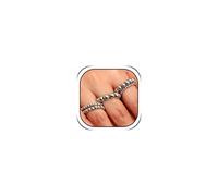 Harry and Henry Gold Statement Stretch Rings for Women Beaded Stackable Jewelry Adjustable Chunky Design with Beaded Details, Metal, No Gemstone