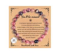Harry and Henry Retirement Gifts for Women Compass Pendant Bracelet Bracelets Stone Healing Beaded Bracelet Inspirational Gifts for Women, Adjustable, Alloy, no gemstone