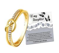 Harry and Henry To My Daughter Ring from Mom Gold Knot Promise Ring Meaningful Jewelry Gift for Her Christmas Stocking Stuffer Daughter Present