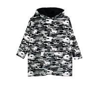 Harry Bear Boys Blanket Hoodie Oversize Supersoft Wearable Fleece for Kids Grey One Size
