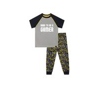 Harry Bear Boy's Born To Be A Gamer Pyjamas in Grey | Size: 12-13 Years Harry Bear Grey 12-13 Years