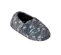 Harry Bear Boys Camouflage Slippers Grey 10 Kids Footwear (hbslcm81)
