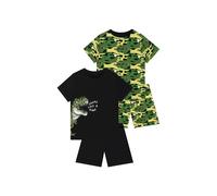 Harry Bear Boy's Dino & Camo 2 Pack Short Pyjama Sets | Size: 8-9 Years Harry Bear Multicolor 8-9 Years