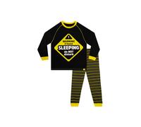 Harry Bear Boy's Do Not Disturb Pyjamas in Black | Size: 6-7 Years Harry Bear Black 6-7 Years