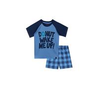 Harry Bear Boy's Donut Wake Me Up Short Pyjamas in Blue | Size: 7-8 Years Harry Bear Blue 7-8 Years