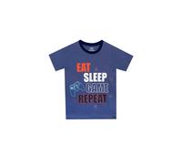 Harry Bear Boy's Eat Sleep Repeat Gaming T-Shirt in Blue | Size: 7-8 Years Harry Bear Blue 7-8 Years