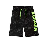 Harry Bear Boys Gaming Swimming Shorts Gamer Swim Trunks for Kids Black 10-11 Years