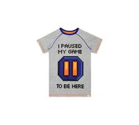 Harry Bear Boy's I Paused My Game To Be Here T-Shirt in Grey | Size: 6-7 Years Harry Bear Grey 6-7 Years