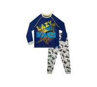 Harry Bear Boy's Lazy Bones Dino Pyjamas in Blue | Size: 11-12 Years Harry Bear Blue 11-12 Years