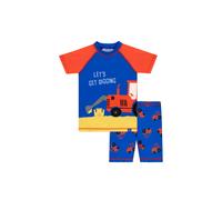 Harry Bear Boy's Let's Get Digging Tractor 2 Piece Swim Set in Blue | Size: 5-6 Years Harry Bear Blue 5-6 Years