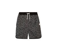 Harry Bear Boy's Make Waves Zig Zag Pattern Swim Shorts With Waist Pockets in Black | Size: 6-7 Years Harry Bear Black 6-7 Years