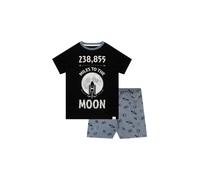 Harry Bear Boy's Miles To The Moon Space Pyjamas in Black | Size: 7-8 Years Harry Bear Black 7-8 Years