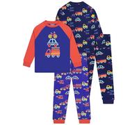 Harry Bear Boys Pyjamas, 2 Pack Kids Pyjamas, Cars Boys' Pyjama Sets, Blue 2-3 Years