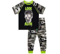 Harry Bear Boys Pyjamas Camo Skull Black 6-7 Years