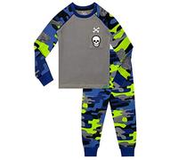 Harry Bear Boys Pyjamas Camo Skull Snuggle Fit Grey 6-7 Years