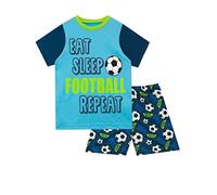 Harry Bear Boys Short Pyjamas Football Blue 8-9 Years