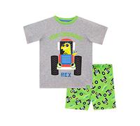 Harry Bear Boys Short Pyjamas Tractor Dino Grey 5-6 Years