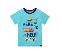 Harry Bear Boys T-Shirt Rescue Vehicle Blue 6-7 Years