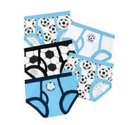 Harry Bear Boys Underwear | Football Briefs 5 Pack | Soft Cotton Boys Briefs | White 5-6 Years