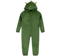 Harry Bear Dinosaur Onesie, Boys Onesie With 3D Horns, Dino Kids Pjs, Boys All In One Pyjamas, Green 4-5 Years