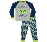 Harry Bear Gaming PJs | Boys’ Pyjama Sets | Gamer PJs | Grey 7-8 Years
