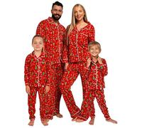 Harry Bear Gingerbread PJs | Girls Christmas Pyjamas | Matching Christmas Pyjamas | Matching Christmas PJs For Family | Red 6-7 Years