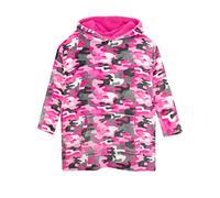 Harry Bear Girls Blanket Hoodie Oversize Supersoft Wearable Fleece for Kids Camo Pink One Size