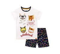 Harry Bear Girls Cat Short Pyjamas White Age 12 to 13 Years