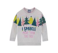Harry Bear Girl's Christmas Jumper in Grey | Size: 4-5 Years Harry Bear Grey 4-5 Years
