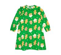 Harry Bear Girls Dress Christmas Gingerbread Green 18-24 Months