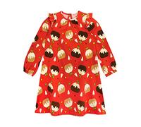 Harry Bear Girls Dress Christmas Puddings Red 2-3 Years