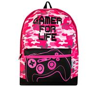 Harry Bear Girls Gaming Console Backpack Pink Camoflauge