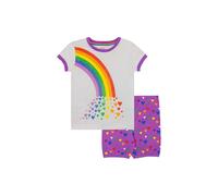 Harry Bear Girl's Heart Rainbow Cosy Snuggle Fit Short Pyjamas in Purple | Size: 2-3 Years Harry Bear Purple 2-3 Years