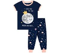 Harry Bear Girls Moon Pyjamas Snuggle Fit Blue Age 10 to 11 Years