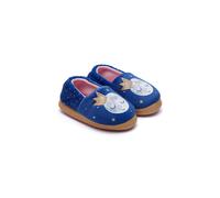 Harry Bear Girl's Night-Time Moon Slippers in Mid Navy | Size: Infant 9 Harry Bear Mid Navy Infant 9