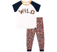 Harry Bear Girls Pyjamas Leopard Print White 7-8 Years